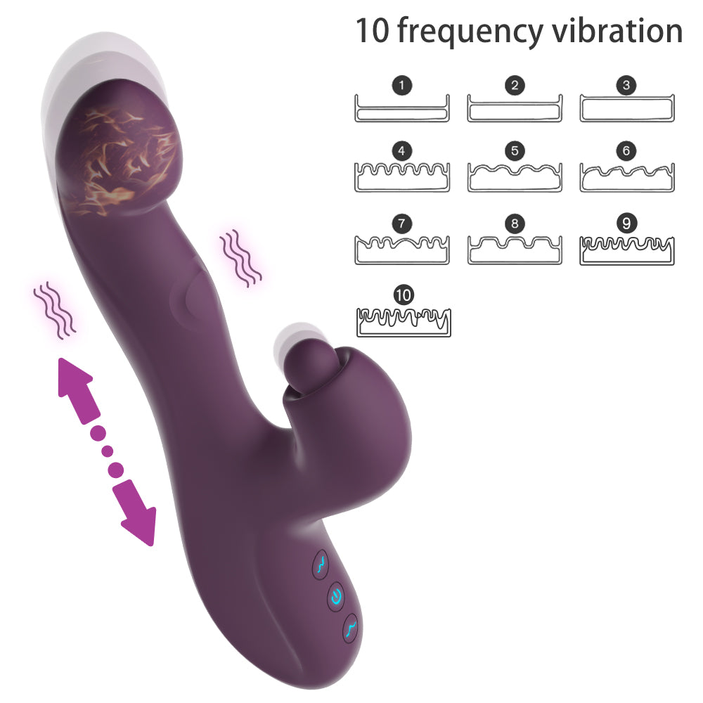 10 Vibrations Thrusting G Spot Rabbit Vibrator | inJOYout