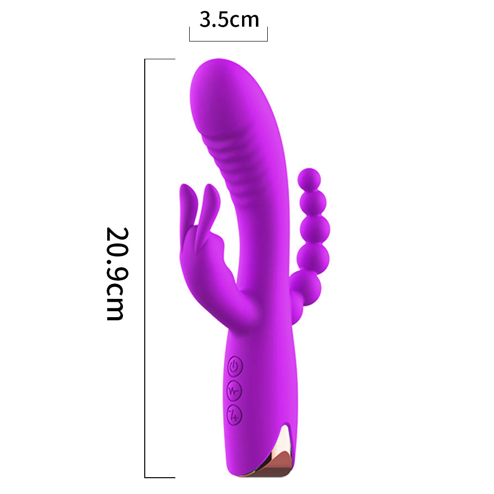 The Size of Purple Thrusting Rabbit Vibrator | inJOYout