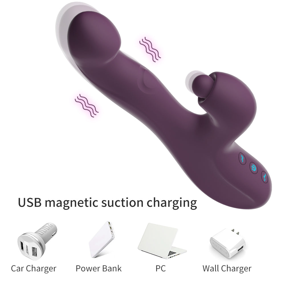 USB Rechargeable G Spot Tapping Rabbit Vibrator | inJOYout