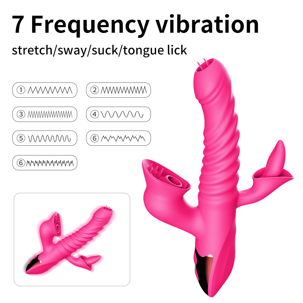 7 Vibrations Thrusting Dildo Rabbit Vibrator | inJOYout