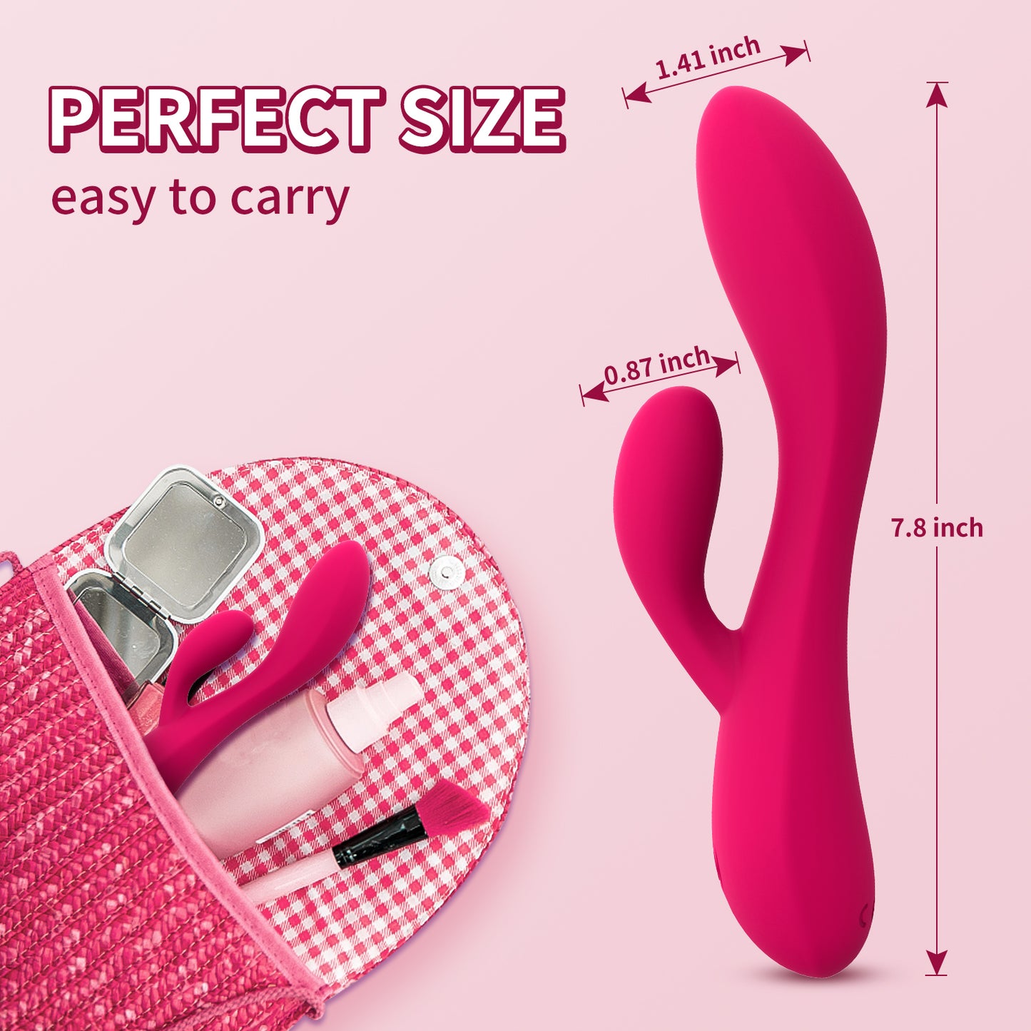 The Size of Quiet Hands Free Rabbit Vibrator | inJOYout