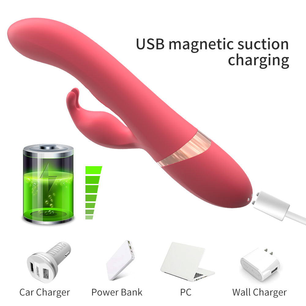 8 Modes G Spot Heating Rabbit Vibrator inJOYout 8 Modes G Spot Heating Rabbit Vibrator inJOYout