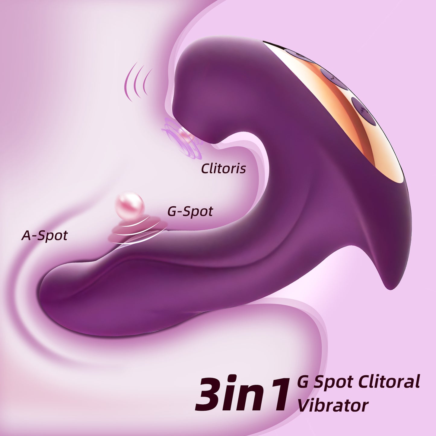 3 in 1 G Spot Clitoral Vibrator - Purple | inJOYout