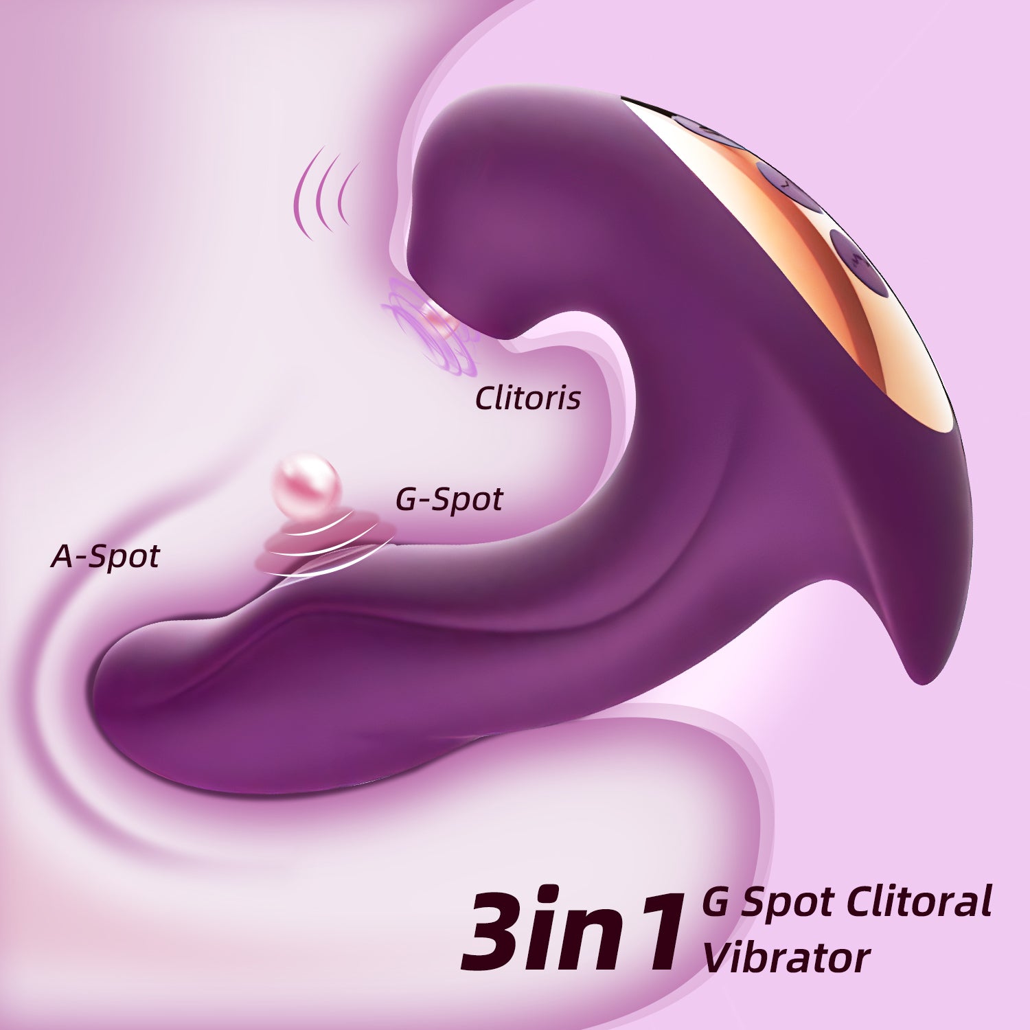 3 in 1 G Spot Clitoral Vibrator - Purple | inJOYout