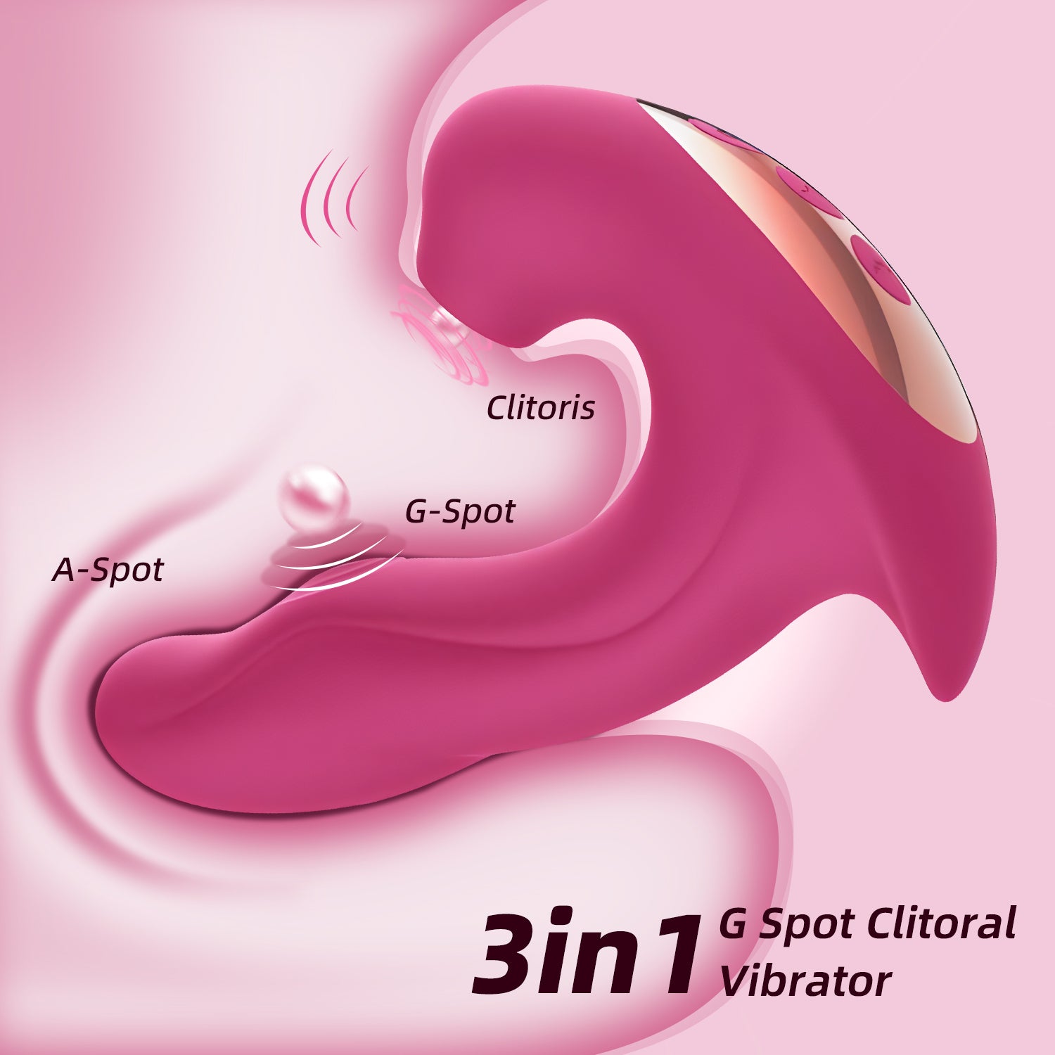 3 in 1 G Spot Clitoral Vibrator - Pink | inJOYout