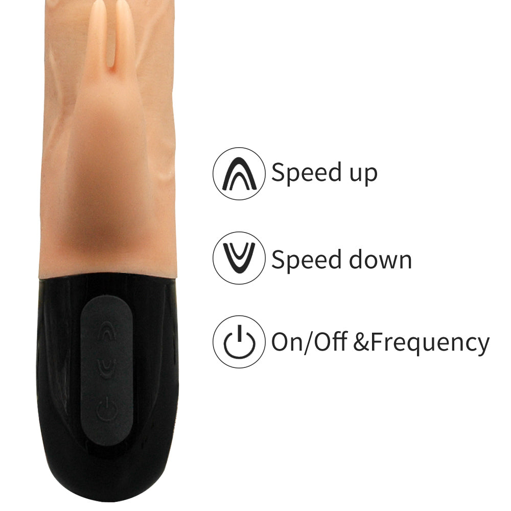 Control Button For Girthy Soft Rabbit Dildo | inJOYout 