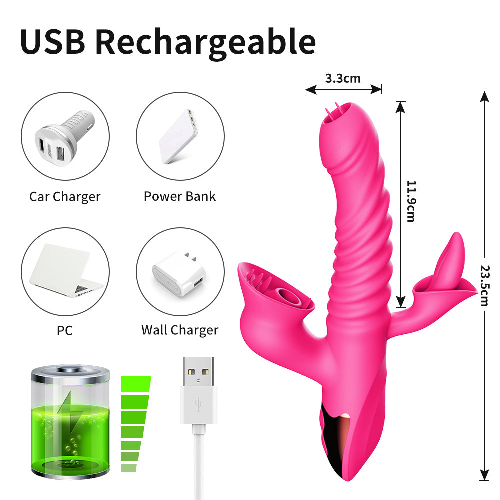 Rechargeable Clit Sucking Rabbit Vibrator Toy | inJOYout 
