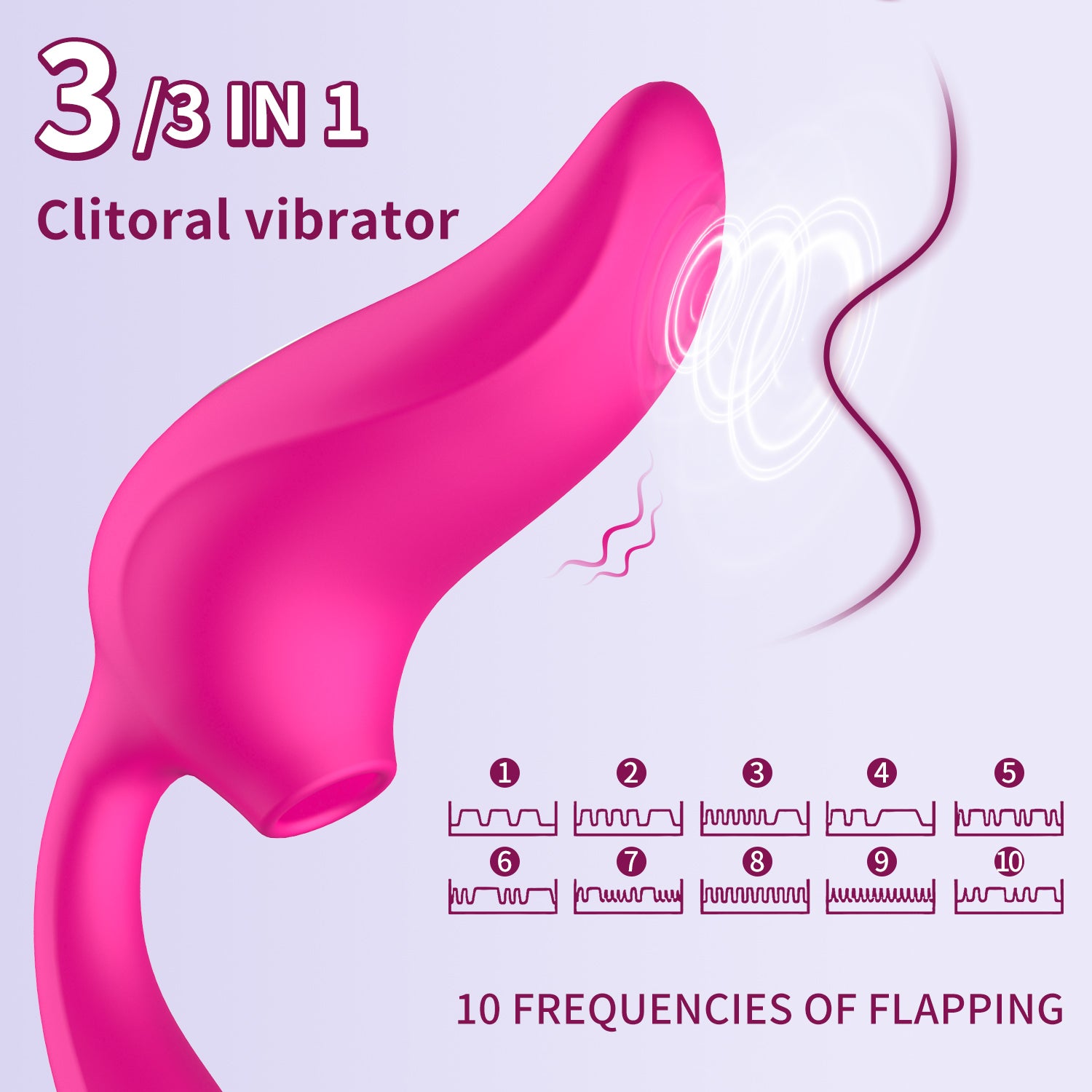 Flapping & Sucking Clitoral Vibrator inJOYout Flapping & Sucking Clitoral Vibrator inJOYout