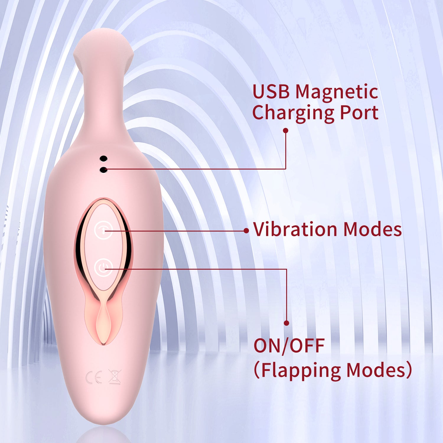 Control Buttons of Pink G Spot Clit Vibrator | inJOYout