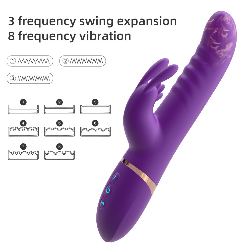 Purple Rabbit Vibrator with 8 Vibrating Modes | inJOYout