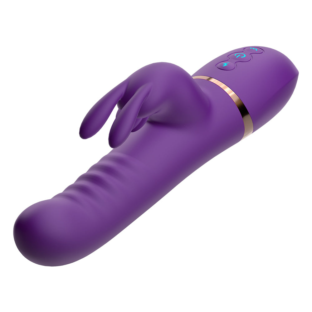Ribbed Thrusting Dildo Rabbit Vibrator | inJOYout